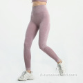 leggings attillati nudi sportivi a vita alta